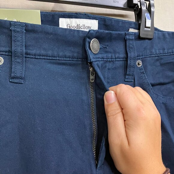 Goodfellow & Co Men's Size 34x30 Navy Blue 5-Pocket Slim Fit Soft Stretch Pants - Picture 10 of 14